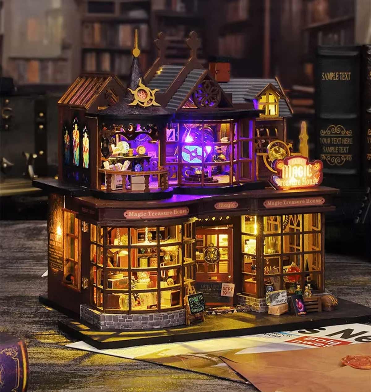 Casa Mágica do Tesouro Casa Miniatura DIY