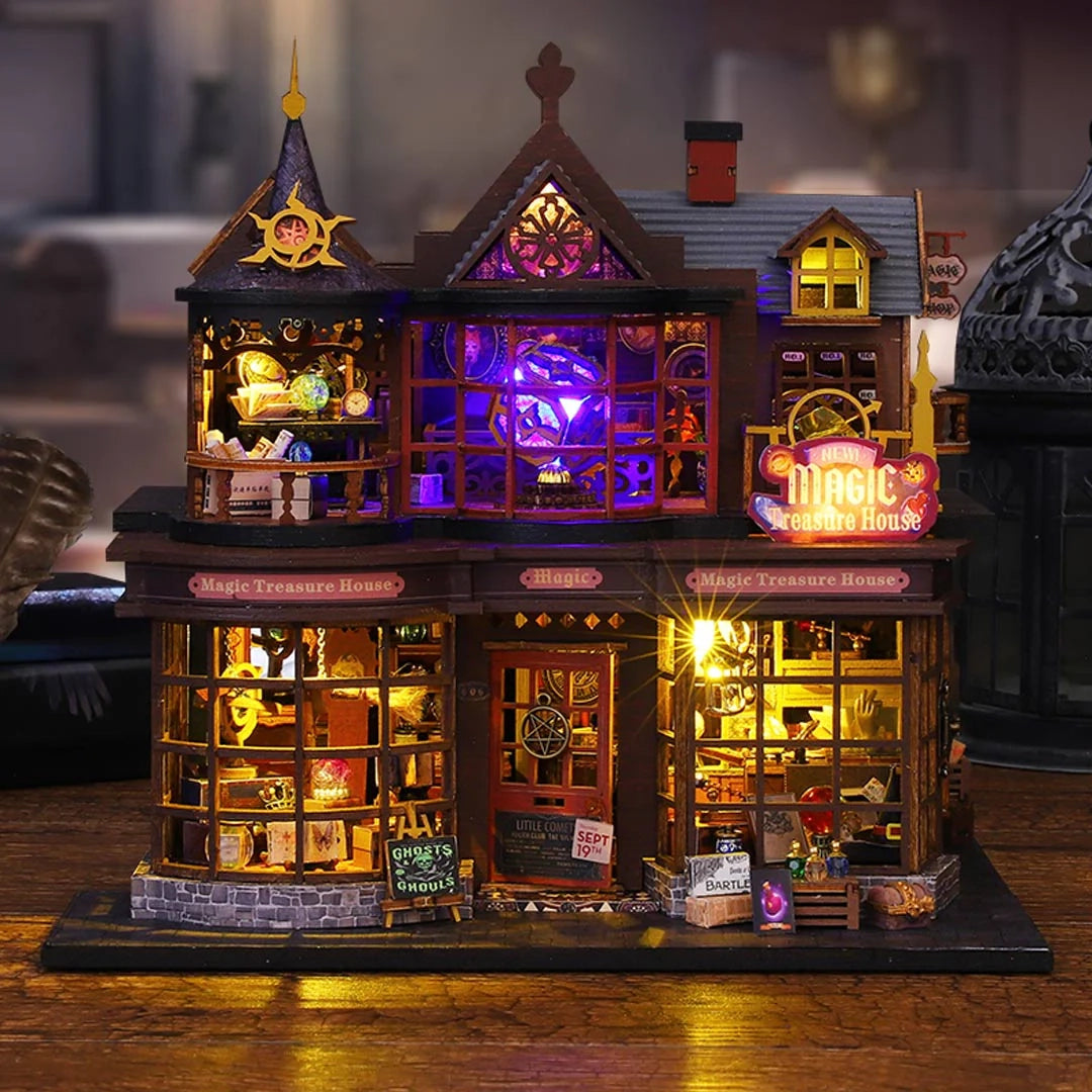 Casa Mágica do Tesouro Casa Miniatura DIY