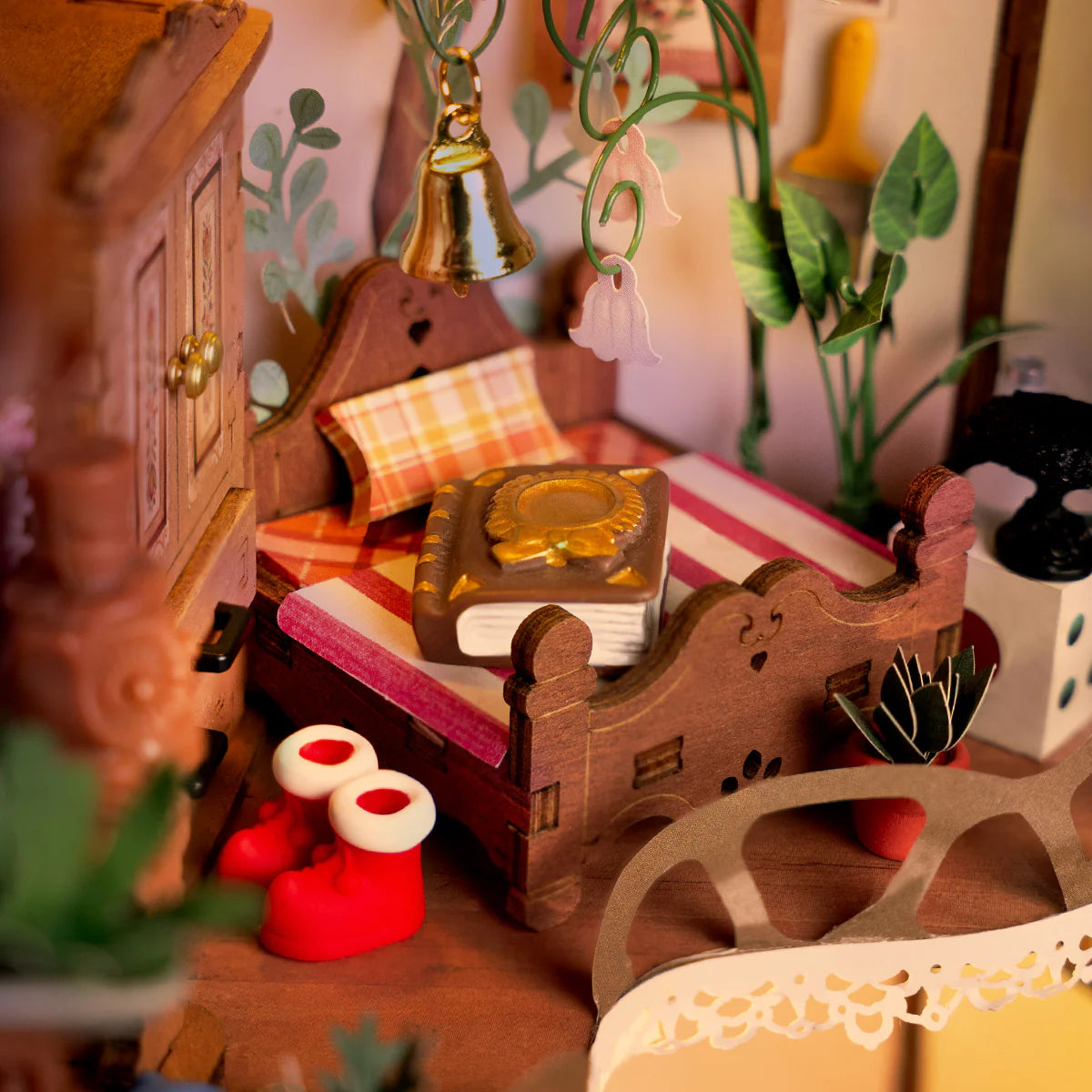 Casa na Árvore de Conto de Fadas Casa Miniatura DIY