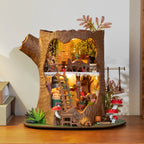 Casa na Árvore de Conto de Fadas Casa Miniatura DIY