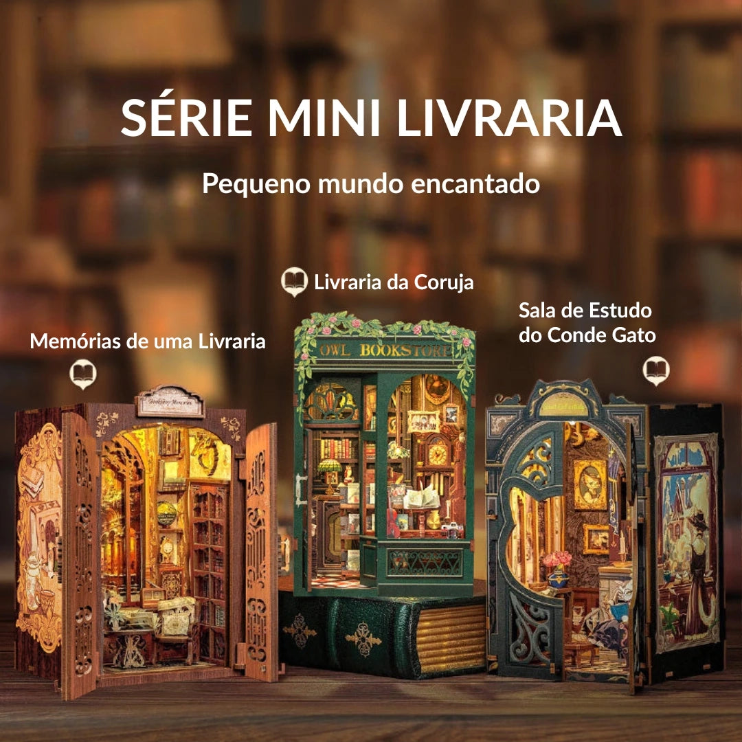 Coleção Livrarias Encantadas Book Nook DIY