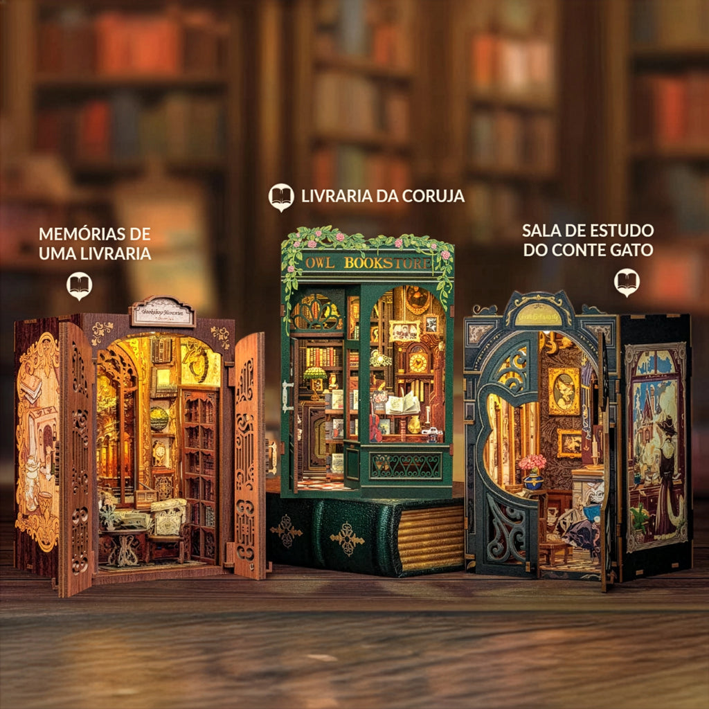 Coleção Livrarias Encantadas | Book Nook DIY