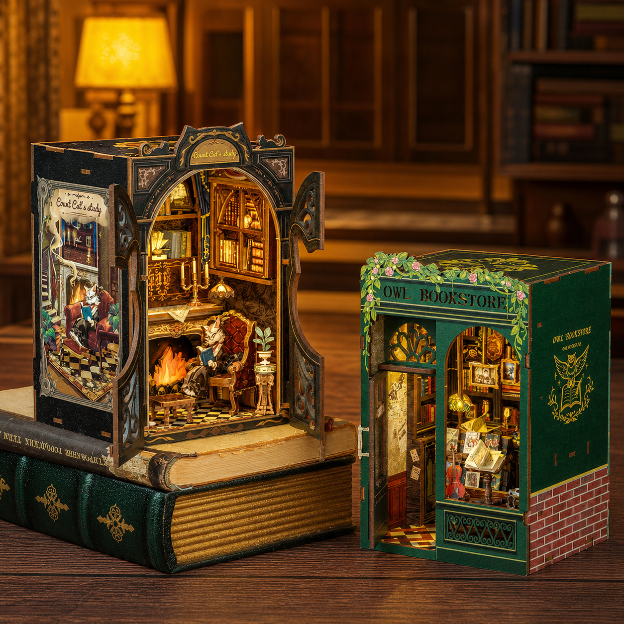 colecao livrarias encantadas book nook diy - carrossel imagem 5