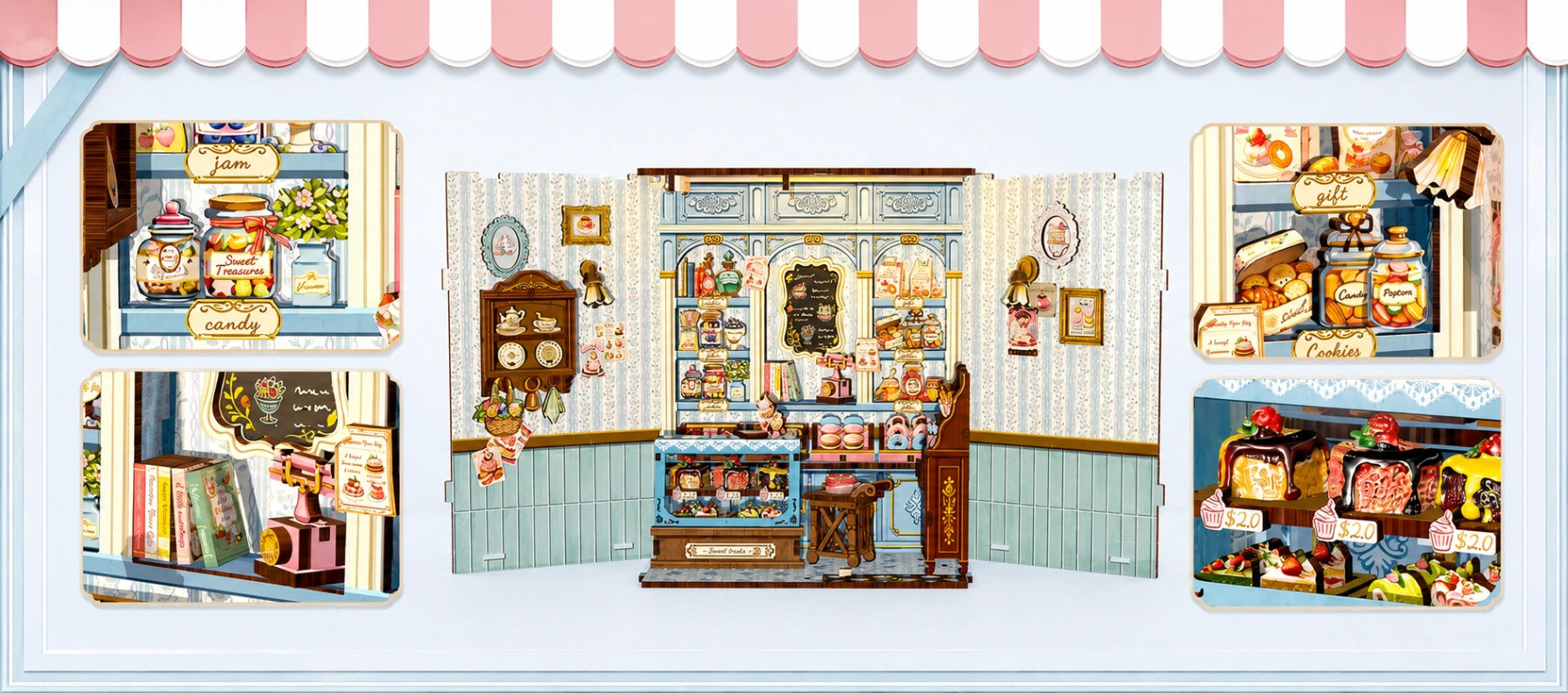 confeitaria sweet marie casa miniatura diy - banner horizontal 1