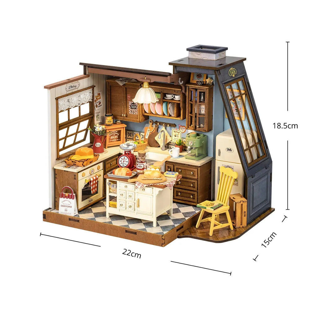 Cozinha Vintage Casa Miniatura DIY