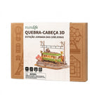 estacao jornada das cerejeiras quebra cabecas 3d em madeira diy - imagem caixa do produto