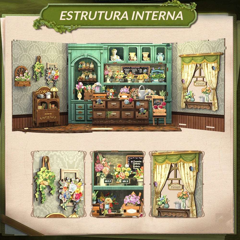 Floricultura Encantada Casa Miniatura DIY