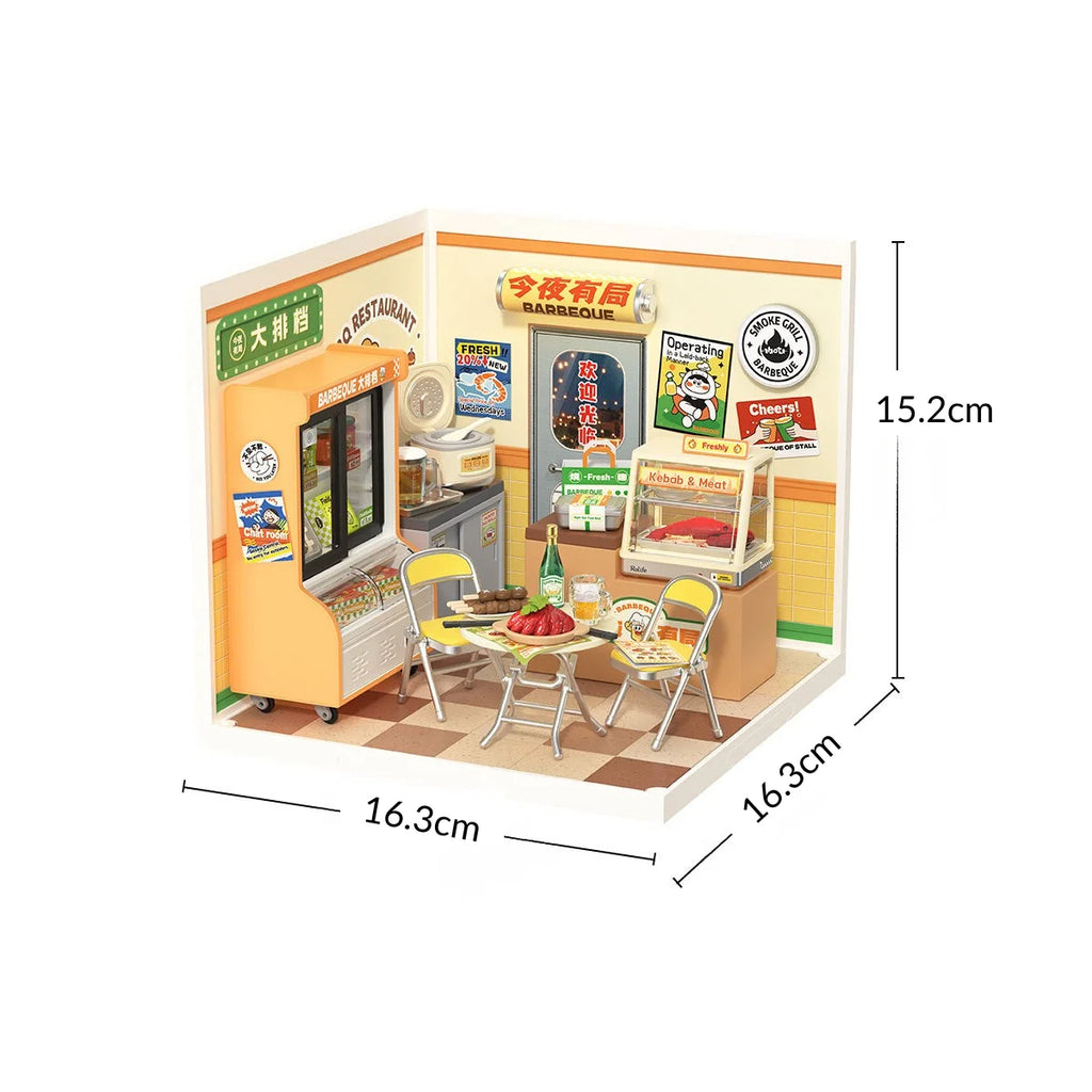 Lanchonete Noturna Casa Miniatura DIY