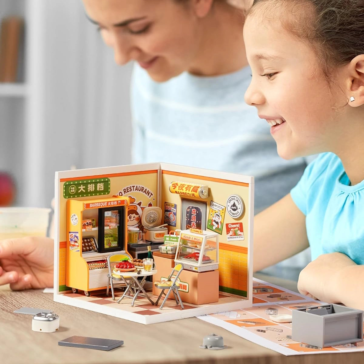 lanchonete noturna miniatura diy - carrossel imagem 2