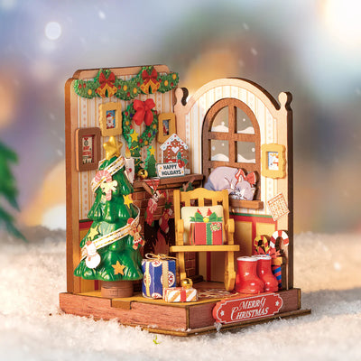 Natal Encantado - Lareira Natalina Casa Miniatura DIY