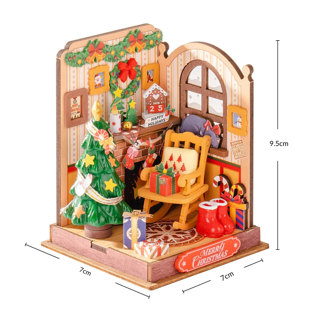 Natal Encantado - Lareira Natalina Casa Miniatura DIY