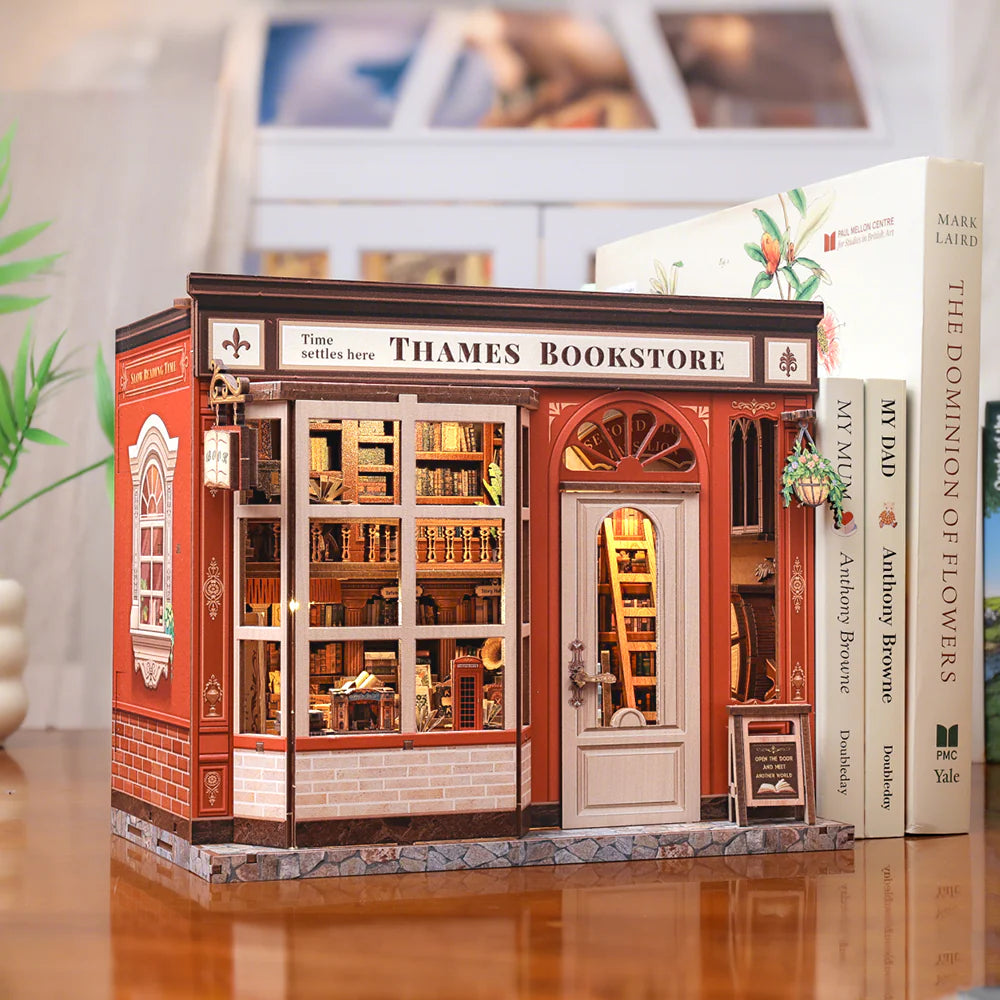 Livraria Britânica Casa Miniatura DIY