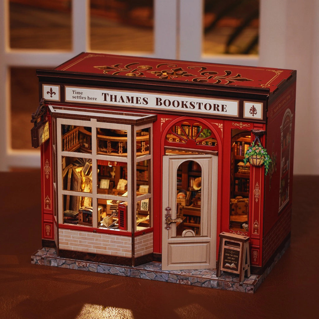 Livraria Britânica Casa Miniatura DIY