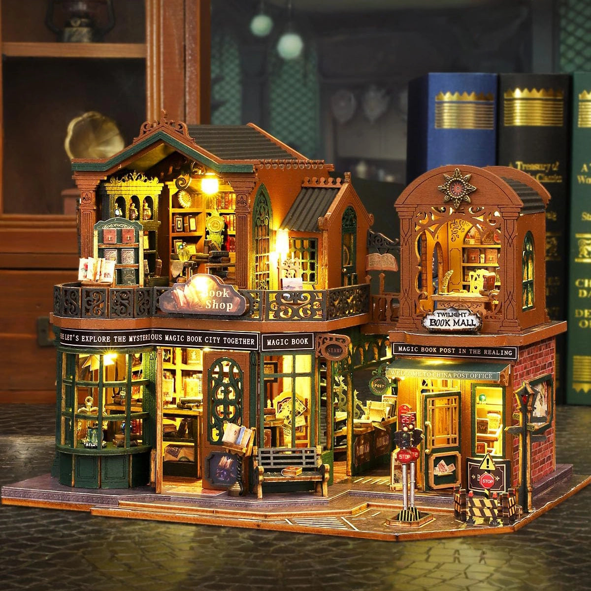 Livraria Crepúsculo Casa Miniatura DIY