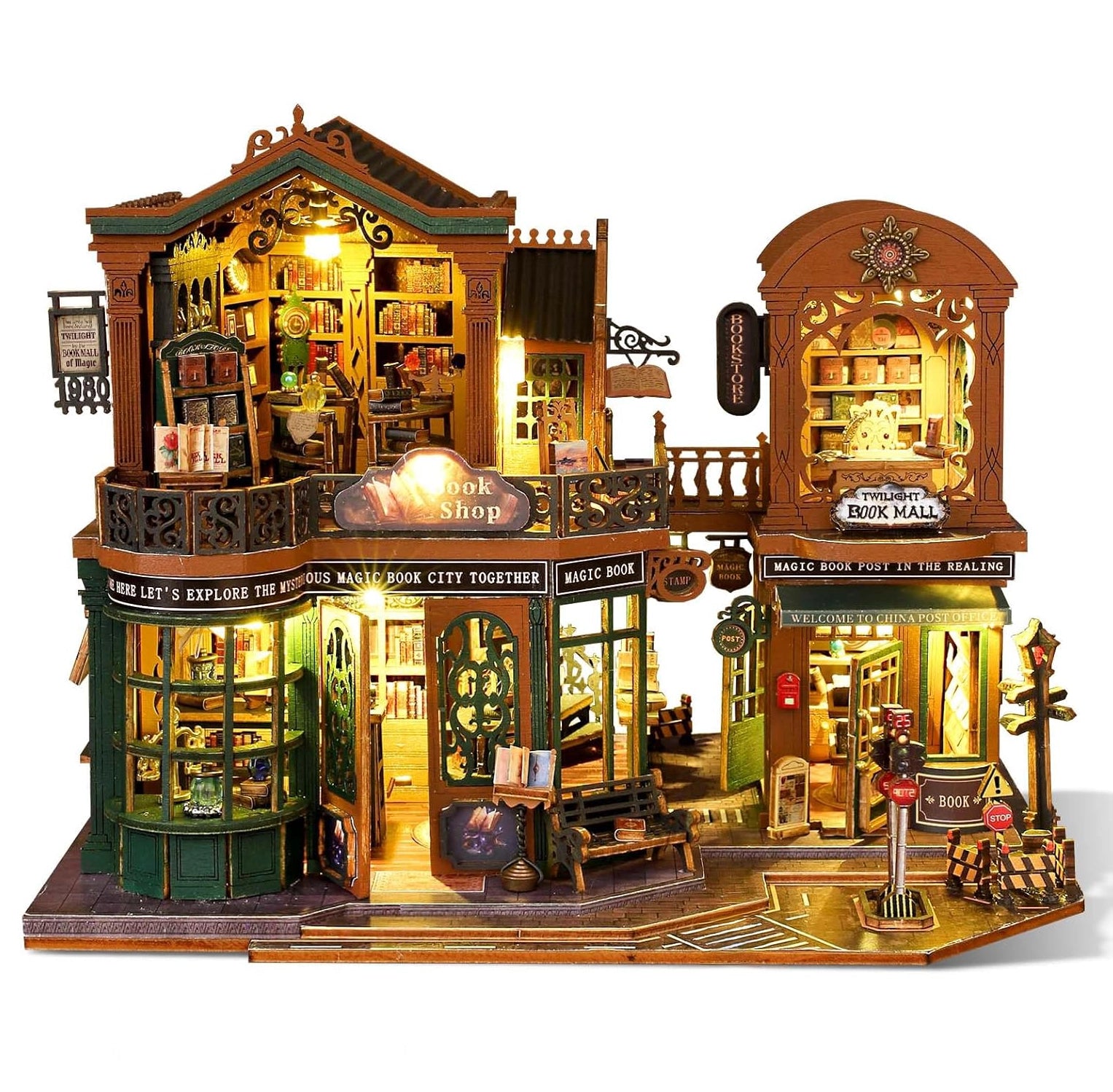 Livraria Crepúsculo Casa Miniatura DIY