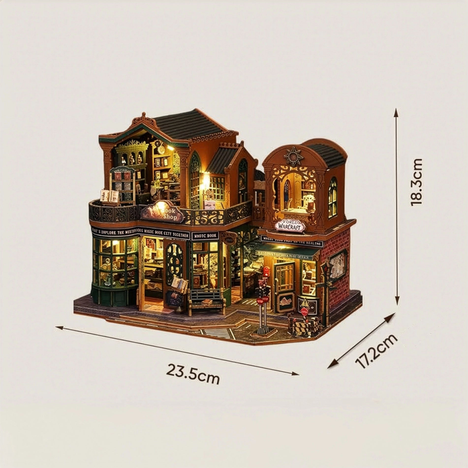 Livraria Crepúsculo Casa Miniatura DIY