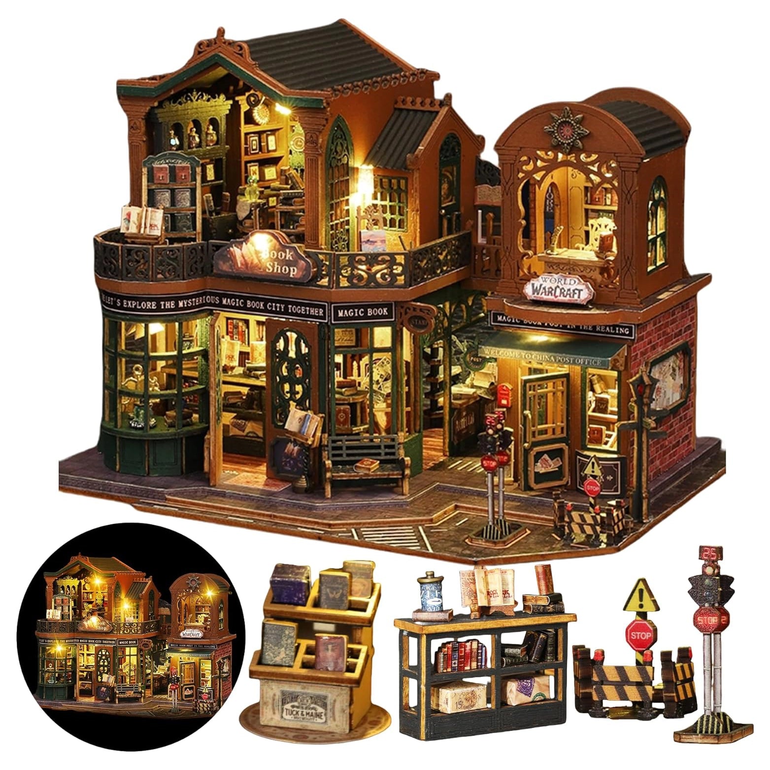 Livraria Crepúsculo Casa Miniatura DIY