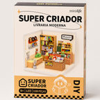 livraria encantada casa miniatura - imagem caixa do produto