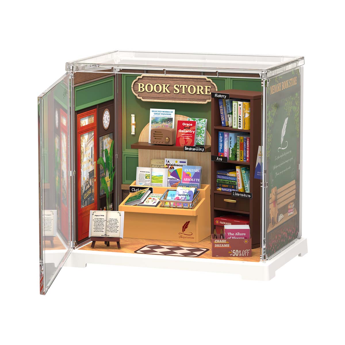 Livraria Nostálgica Casa Miniatura DIY