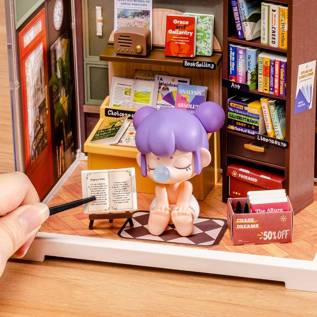 livraria nostalgica casa miniatura - carrossel imagem 4