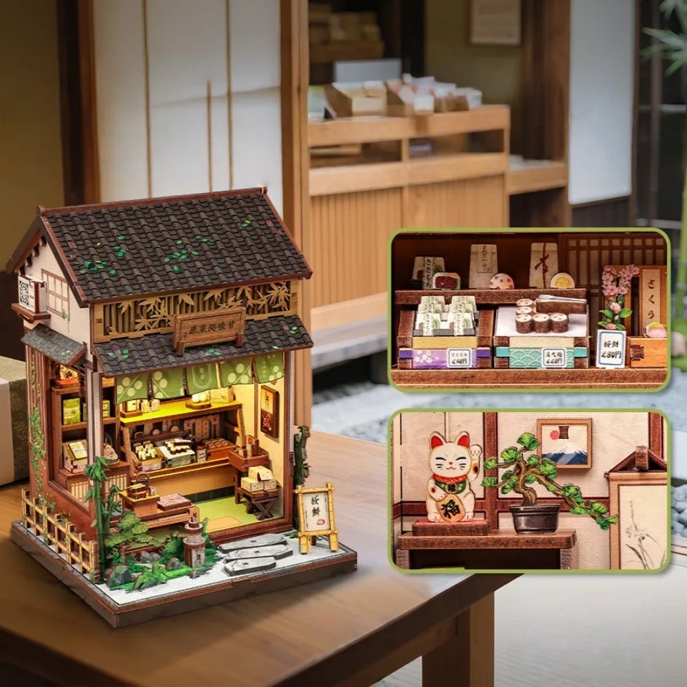 Loja de Doces Japonesa Casa Miniatura DIY