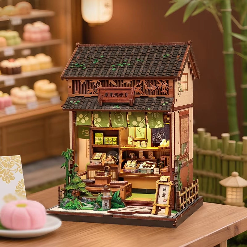 Loja de Doces Japonesa Casa Miniatura DIY