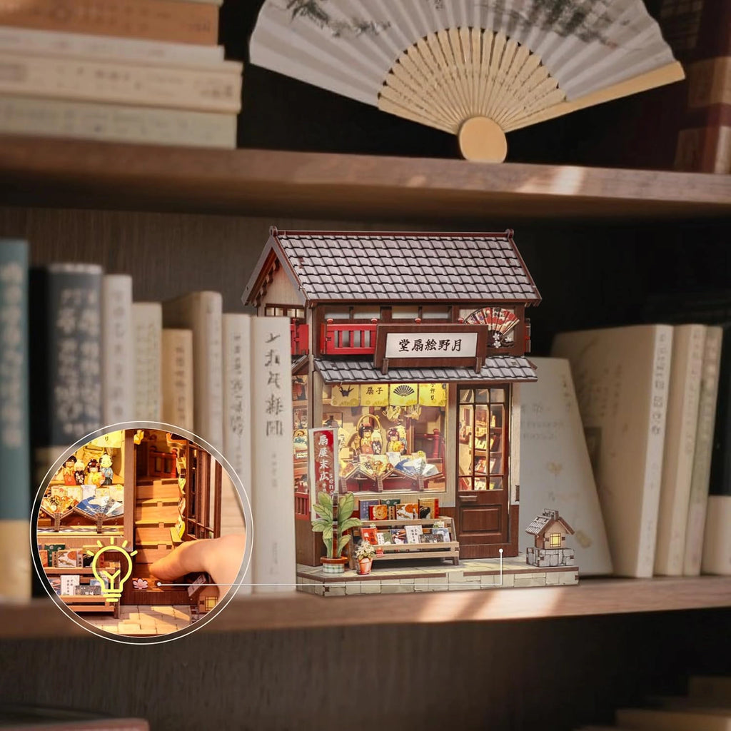 Loja Japonesa de Leques Casa Miniatura DIY