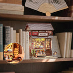 Loja Japonesa de Leques Casa Miniatura DIY