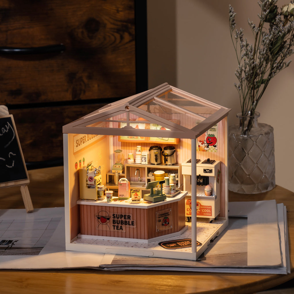 Loja Super Bubble Tea Casa Miniatura DIY