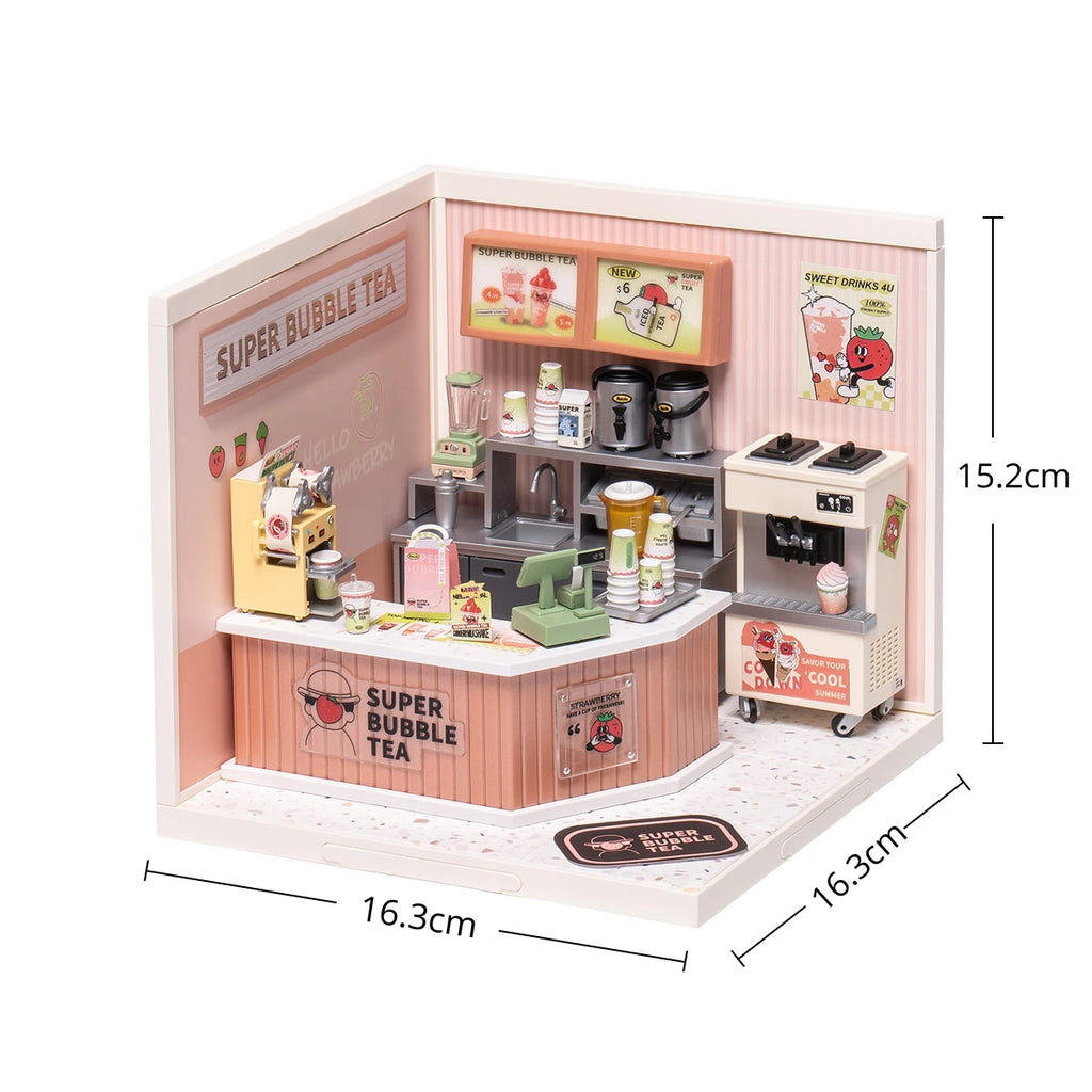Loja Super Bubble Tea Casa Miniatura DIY