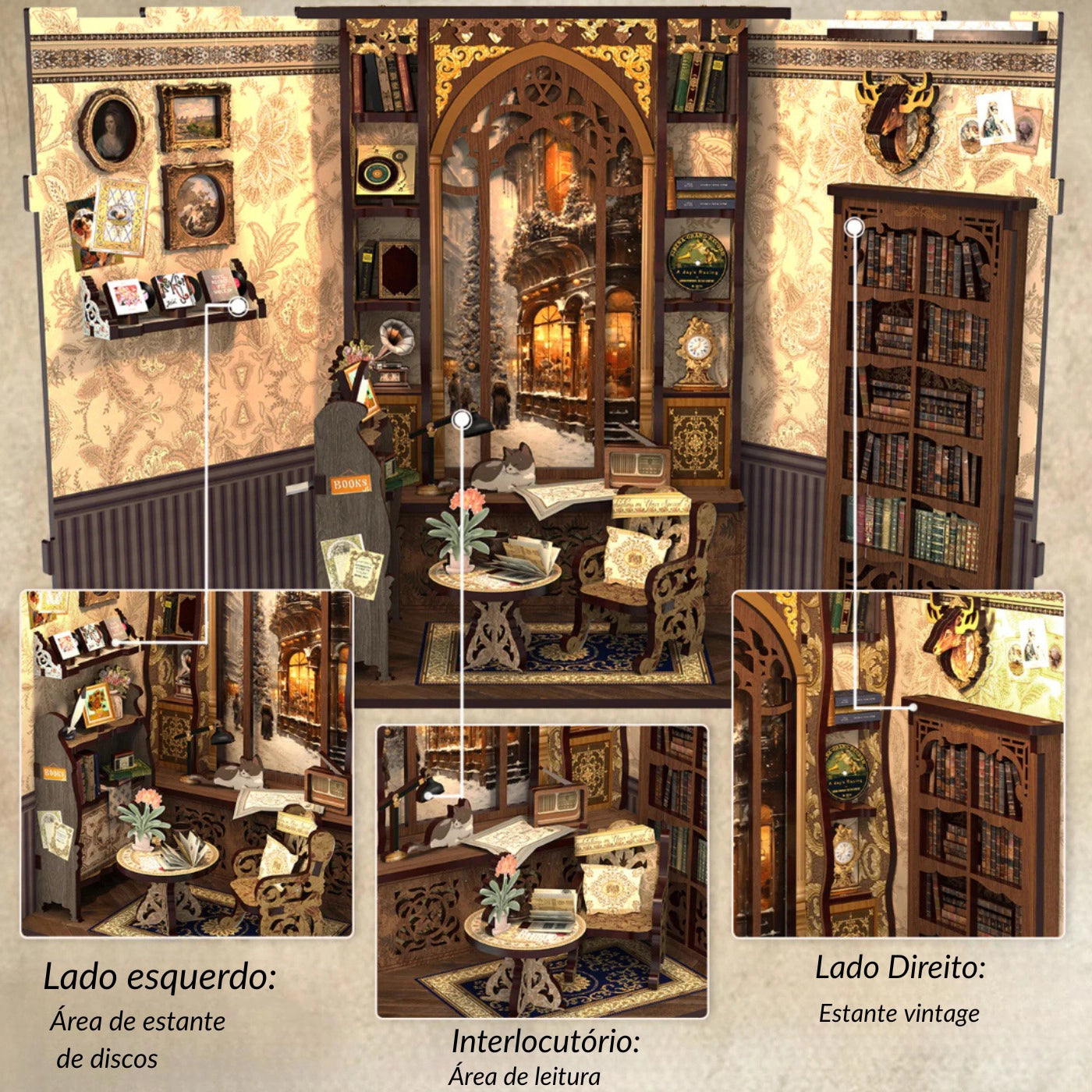 Memórias de uma Livraria Book Nook DIY