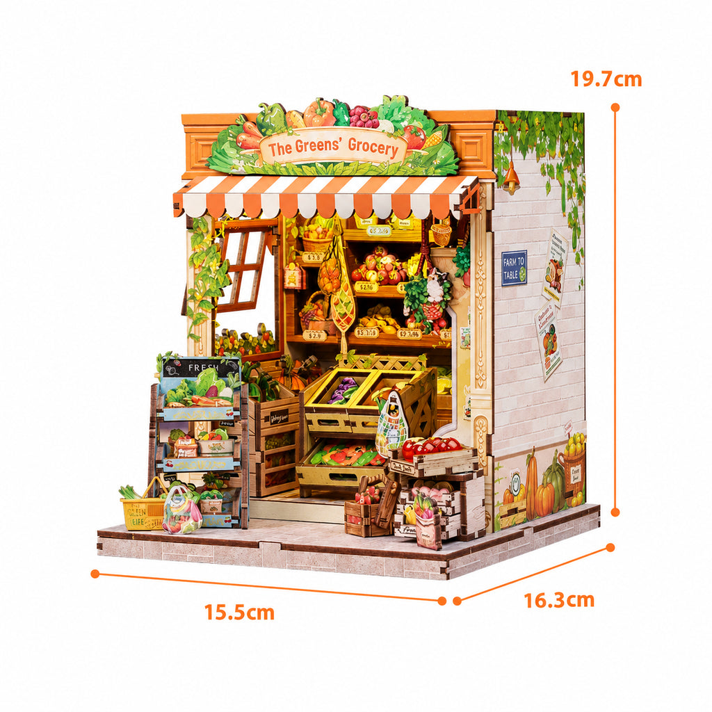 mercearia dos verdes casa miniatura diy - imagem dimensoes