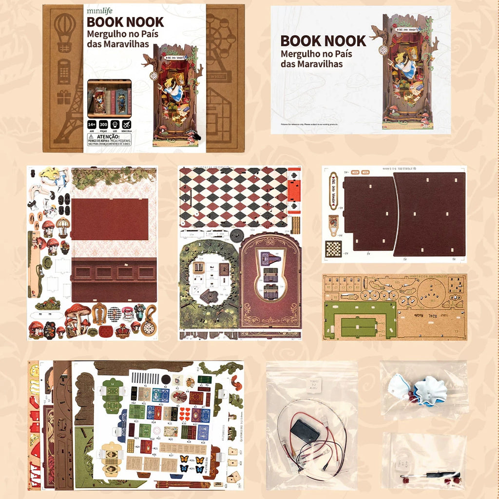 Mergulho no País das Maravilhas | Book Nook DIY
