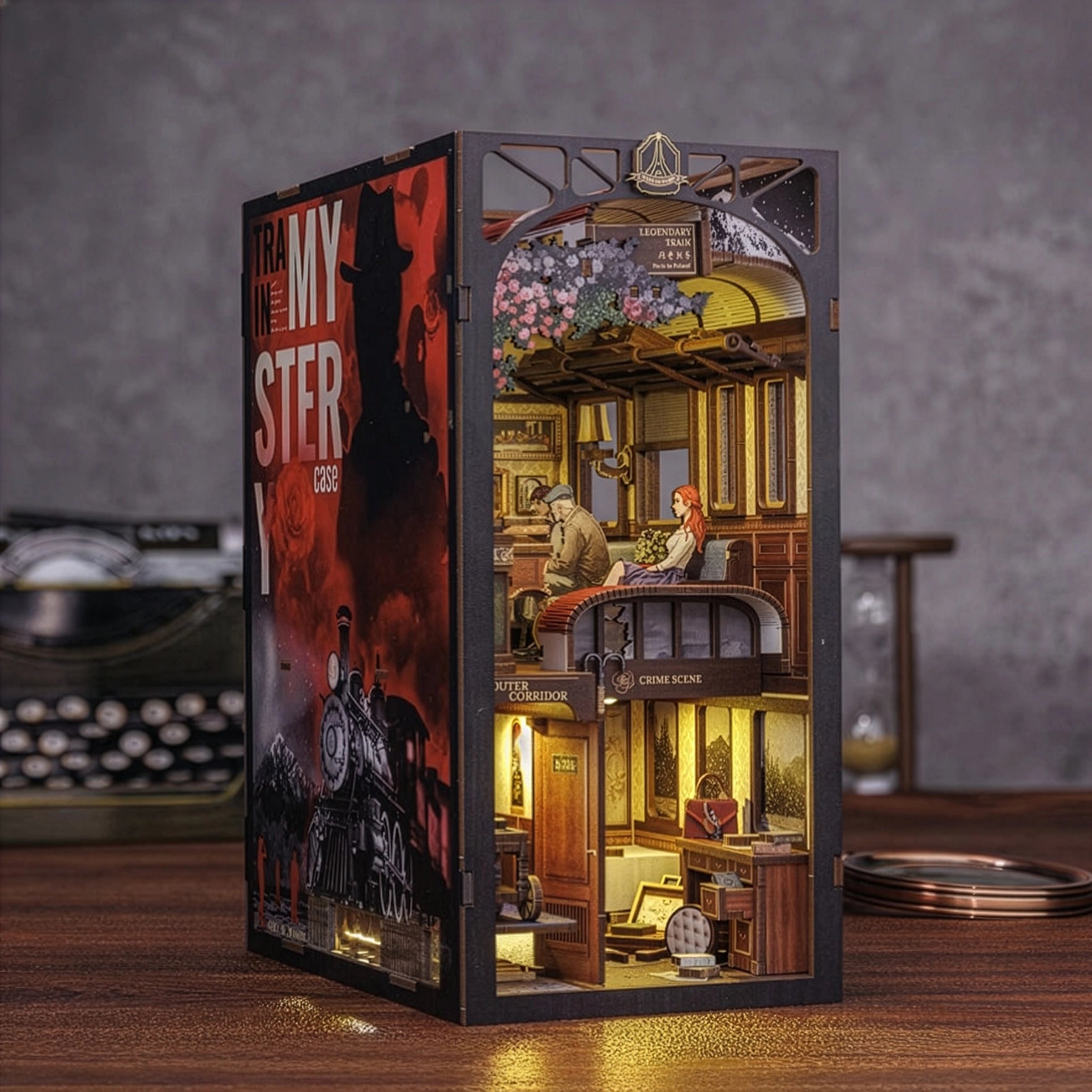 Mistério no Trem Book Nook DIY