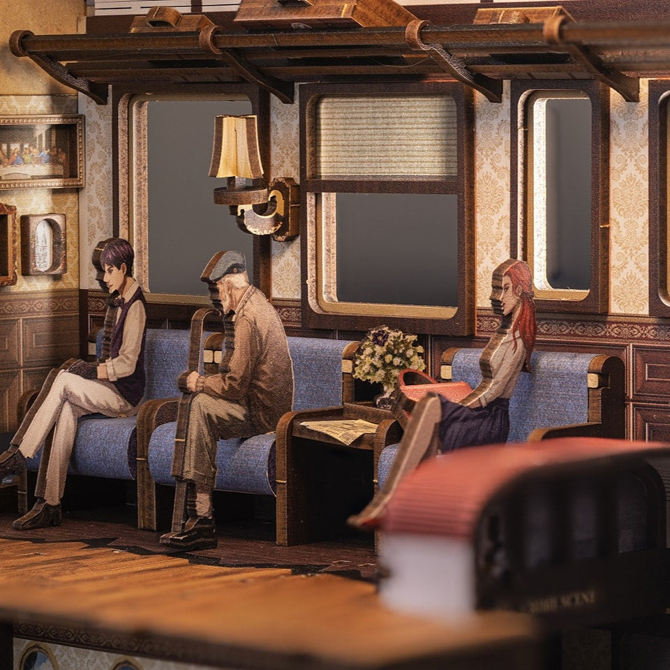 misterio no trem book nook diy - carrossel imagem 2