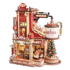 Natal Encantado - Fábrica Musical do Papai Noel Quebra-cabeça 3D em Madeira DIY