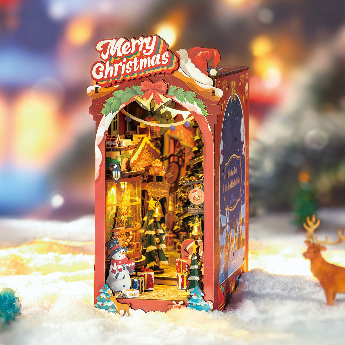 Natal Encantado - Rua Festiva Book Nook DIY