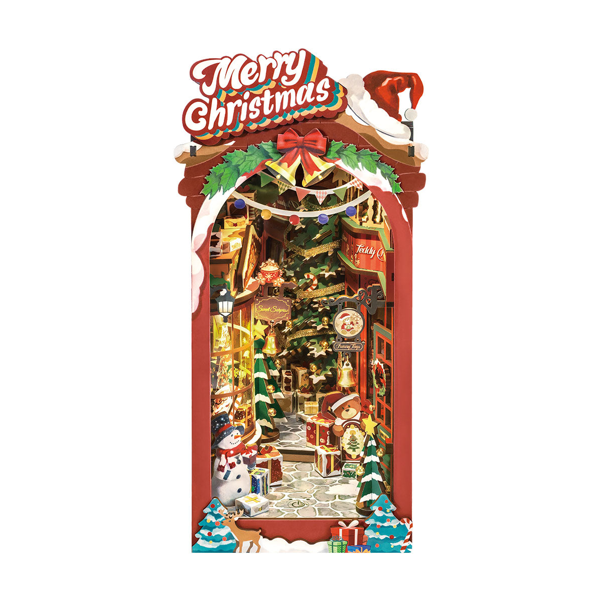 Natal Encantado - Rua Festiva Book Nook DIY