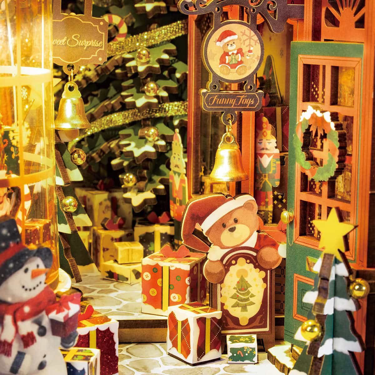 Natal Encantado - Rua Festiva Book Nook DIY