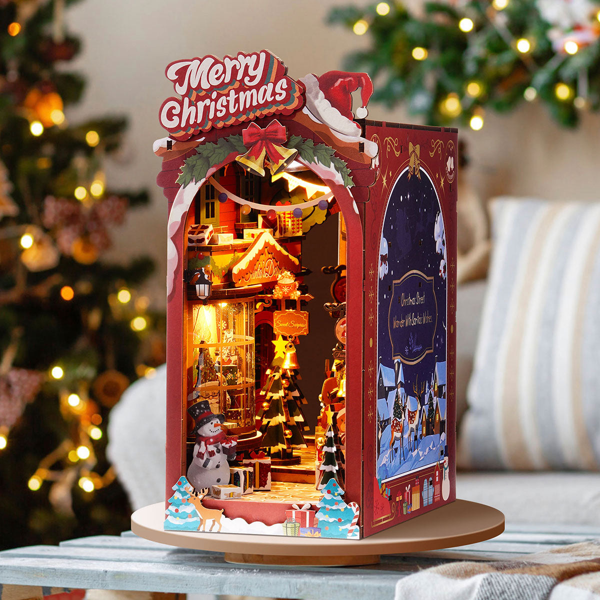 Natal Encantado - Rua Festiva Book Nook DIY