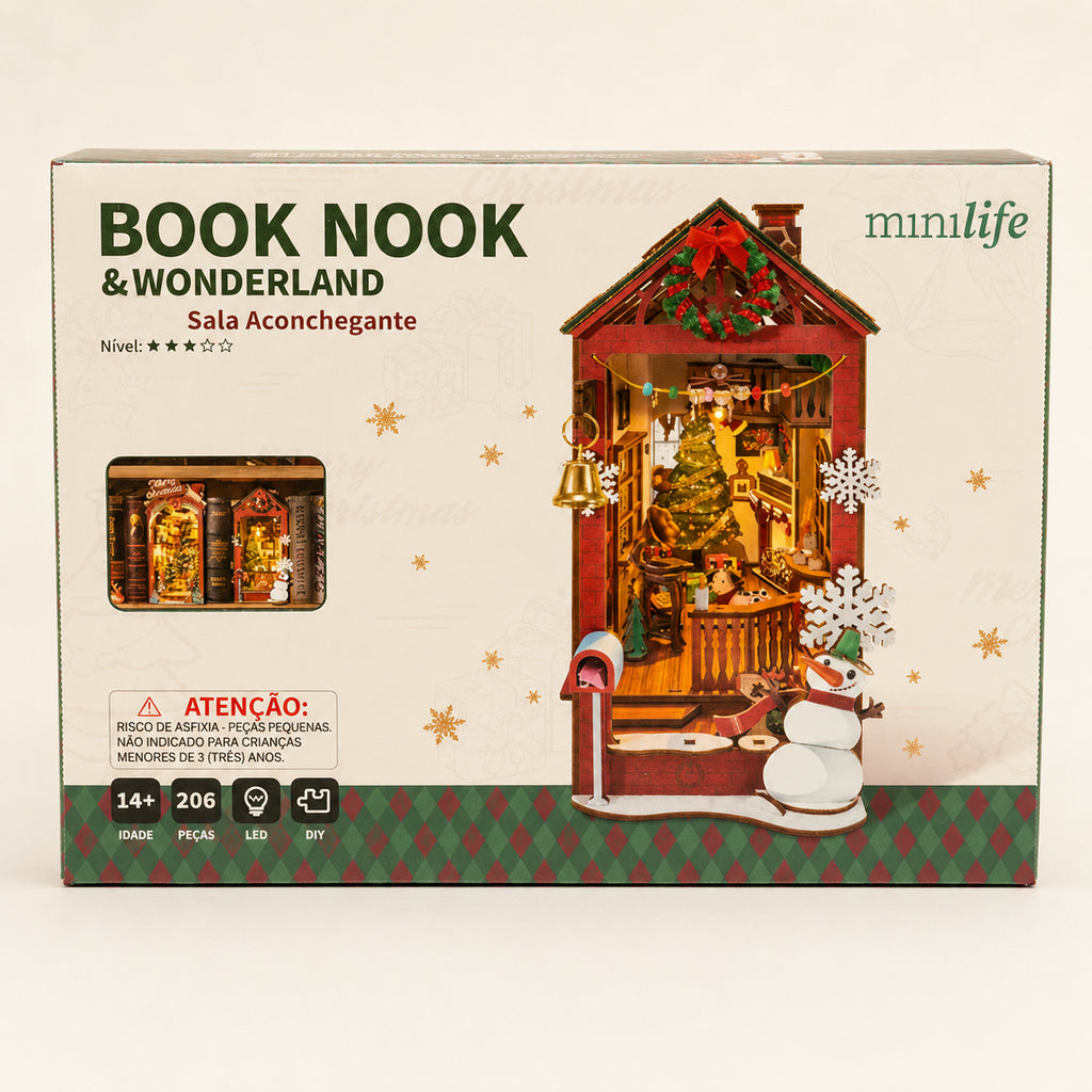 natal encantado sala aconchegante book nook diy - imagem caixa do produto