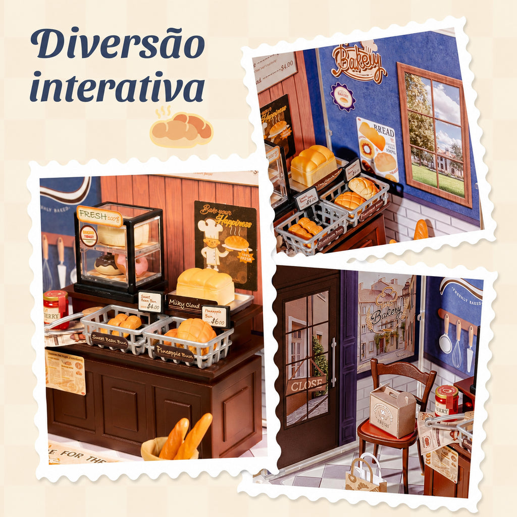 padaria francesa casa miniatura - montagem imagem 1