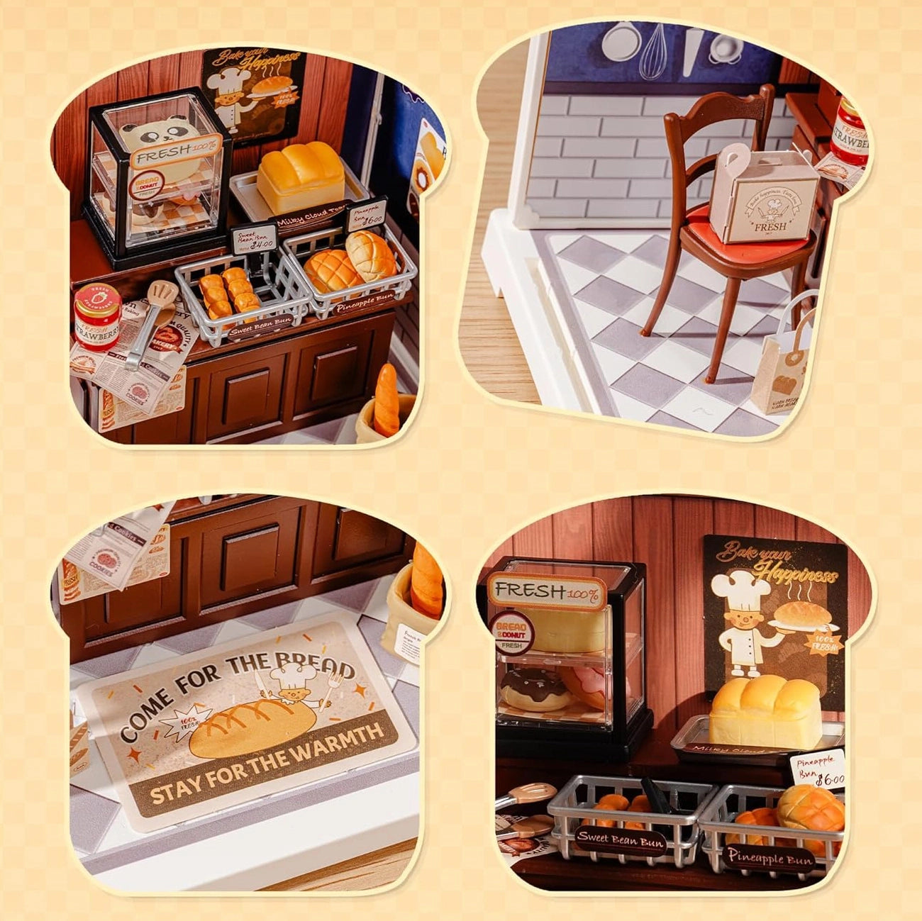 padaria francesa casa miniatura - montagem imagem 2