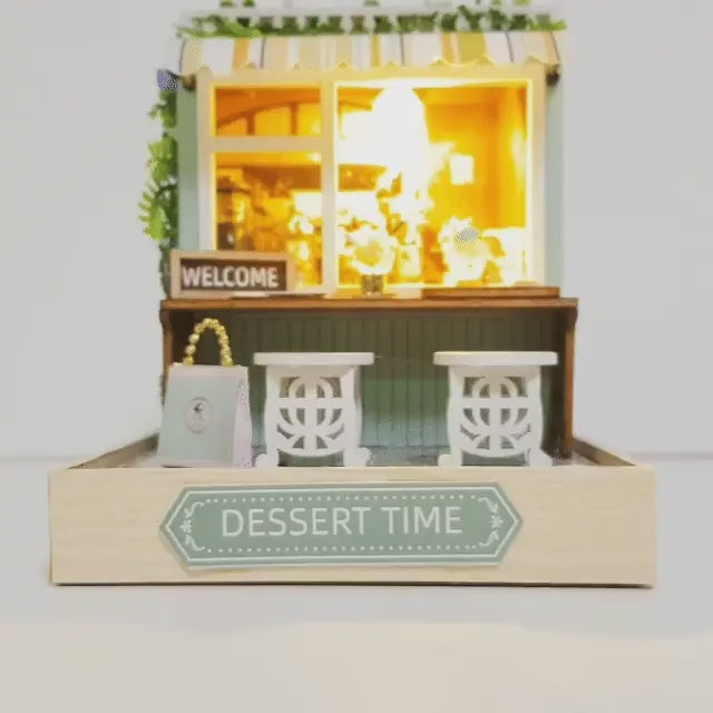 hora da sobremesa casa miniatura diy - luz led video