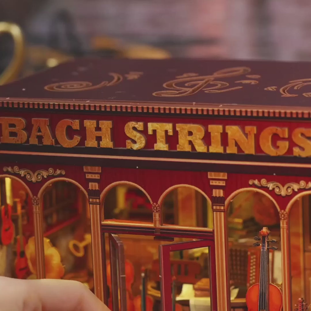 estudio musical casa miniatura diy - porta abrivel video