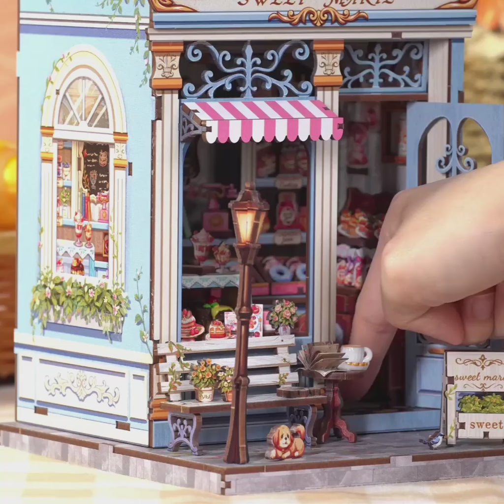 confeitaria sweet marie casa miniatura diy - luz led video