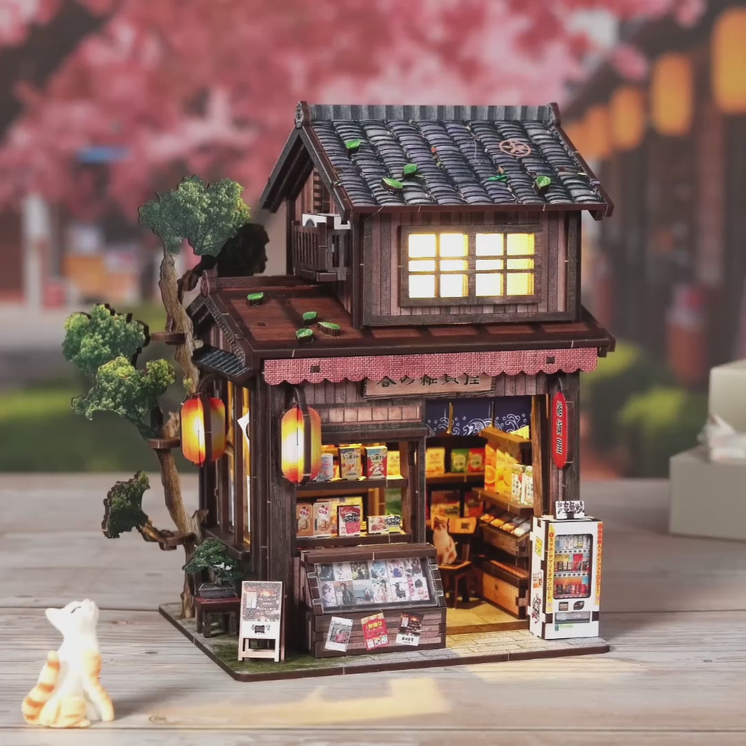 Mercearia Japonesa Kasuga | Casa Miniatura DIY - porta abrivel video