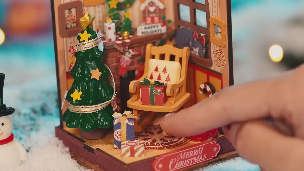 lareira natalina miniatura diy - porta abrivel video
