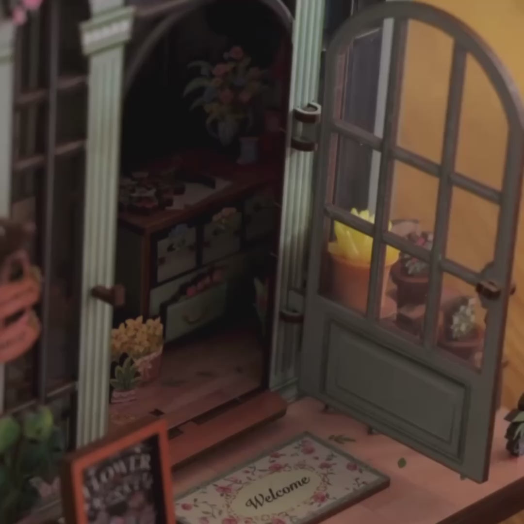 floricultura champs elysees casa miniatura diy - luz led video