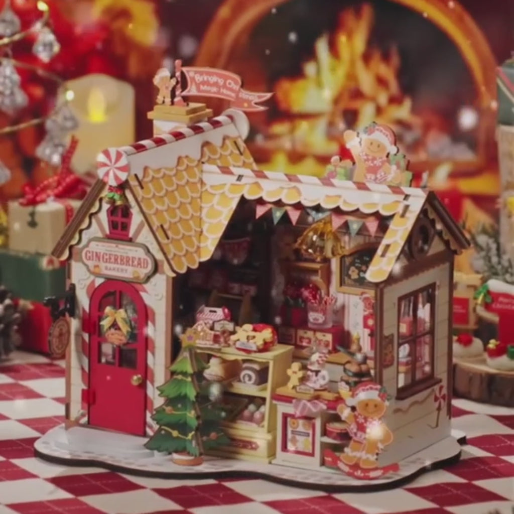 natal encantado casa de biscoito - luz led video